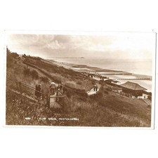 FRINTON ON SEA Essex, Cliff Walks RP Postcard, Postmark Clacton 1957