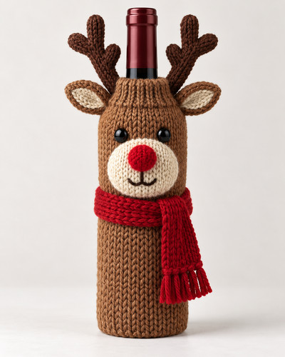 Reindeer wine bottle - reindeer, gift