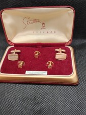Vintage cufflinks, Stratton shirt studs, 1950s Stratton cufflink set.