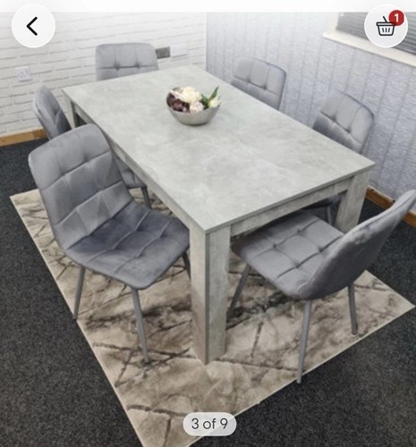 Table with black chairs - table,