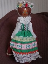 Vintage Wooden Polish Folk Art Doll Chalupnik Capelia 