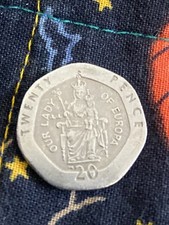 1999Gibraltar 20p Twenty Pence Coin - Our Lady of Europa, Circulated