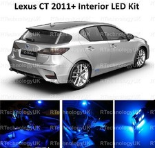 BLUE PREMIUM LEXUS CT 2011+  INTERIOR LED LIGHT KIT XENON BULBS CT200H