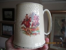 Vintage Hunt Scene Pint mug Jug,Pint Tanksrd.  Horses Jumping