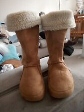 Womens Faux Suede And Faux Fur