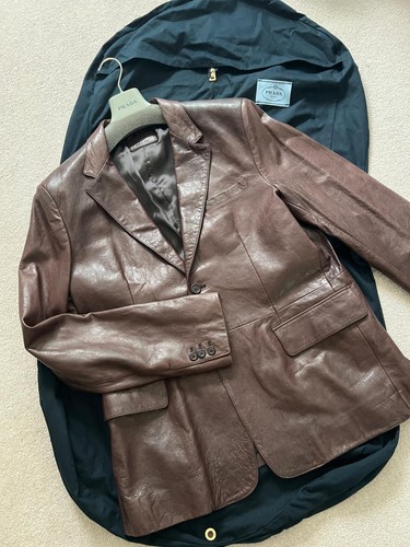 Prada brown leather jacket