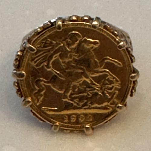1902 half sovereign ring set - 1902,