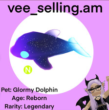 Neon glormy dolphin - adopt a