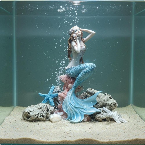 Resin mermaid fish tank - resin,
