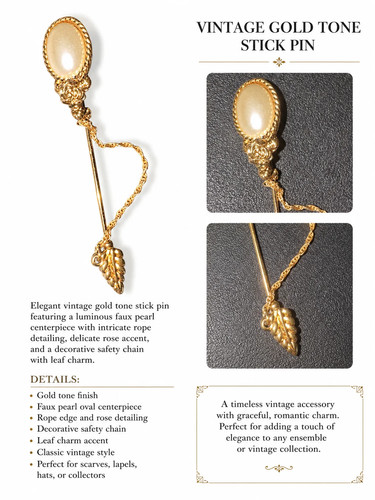 Vintage gold tone - vintage, stick