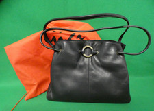 black leather shoulder bag