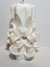 hand carved candle 13 cm