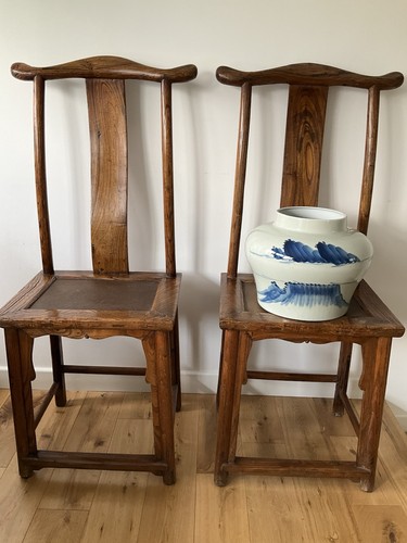 Pair antique chinese elm - antique,