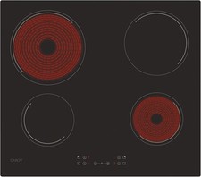 Candy CH64CCB 60cm Vetro Ceramic Hob 4 Zones Touch Control Black Glass