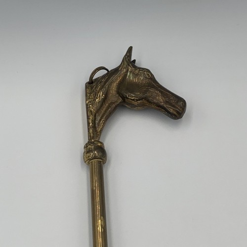 Vintage brass horse head - brass,
