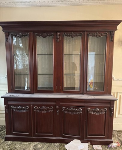 Antique mahogany display - antique,