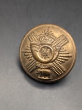 Rare Highland Light Infantry Victorian Crown Military Button British Gaunt 25mm