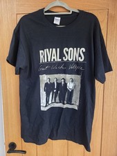 Rival Sons 2015 Gildan Black T-Shirt Great Western Valkyrie, Size Large