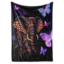Elephant Butterfly Flannel