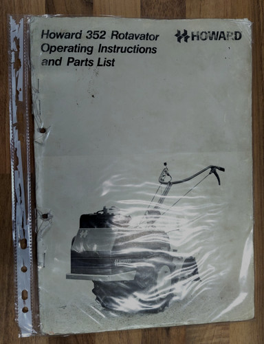 Howard rotavator 352 operating - howard,
