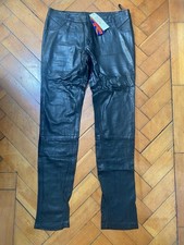 Designer Sara Berman Real Leather Skinny Trousers - Size S - Black Lambs Leather