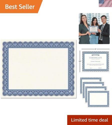 Elite blue white parchment - &,