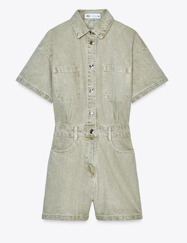 Zara womens khaki short sleeve - khaki,