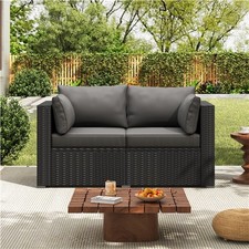 Patio Rattan Sofa 2 Seater