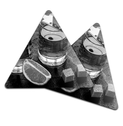 Triangle coaster bw - coaster,
