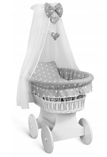Wicker wheels moses basket - moses,