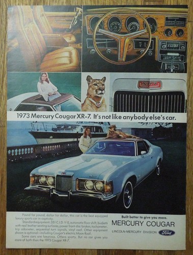 1973 mercury cougar - 1973, xr-7