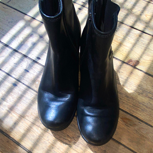 Clarks black leather ankle - clarks,