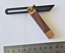 Small Vintage Hardwood & Brass