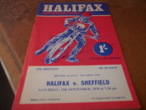 Halifax speedway programme - halifax,