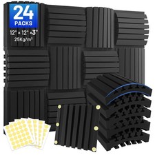 24 Pack Curved Acoustic Foam