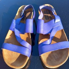 Moshulu royal blue leather sandals. 
