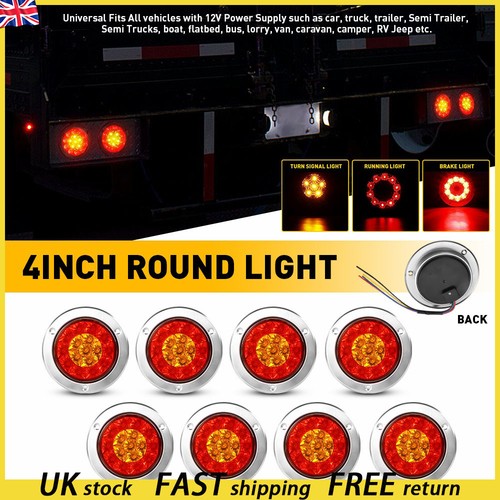 Round red amber - amber, led