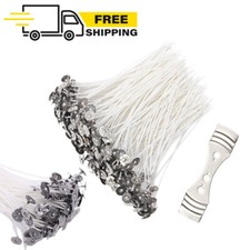 Pre Waxed Candle Wicks with Sustainers Long Tabbed for Candle Making 150mm Craft