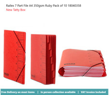 Railex 7 Part File A4 350gsm Ruby Pack of 10 18040358