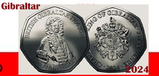 Gibraltar coin 50p pence 2024