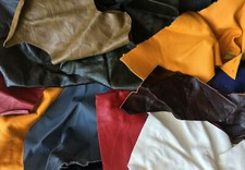 Leather Offcuts - Scrap Hide Pieces Arts Crafts - Pick Colour - 500G 1KG 5KG ❤️