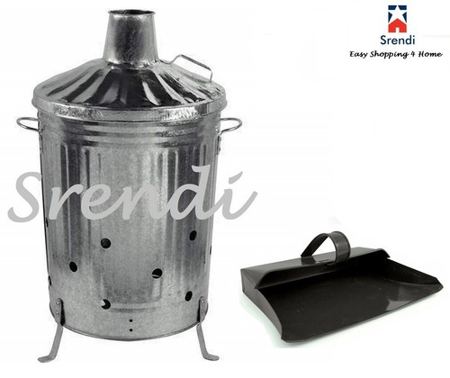 Garden incinerator fire - garden, bin