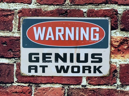 Genius work vintage retro - genius, at