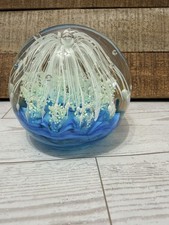 Clear Blue Art Glass Blue