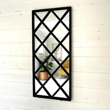 Mirror made from Original Victorian Cast Iron Diamond Design Window