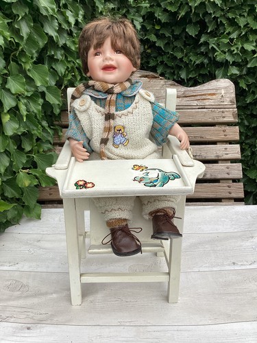 Vintage wooden high chair for - chair,