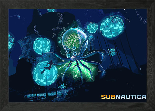 Subnautica game framed wall - game,