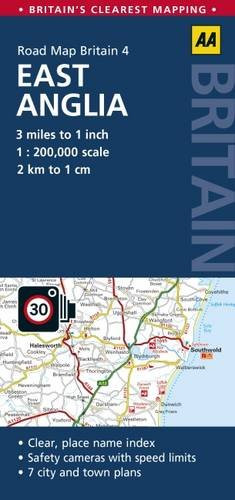 East anglia road map aa - anglia, (aa