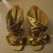 ZARA WOMAN  Gold LAZO MULE