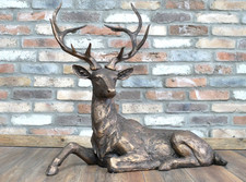Regal Bronze Laying Stag